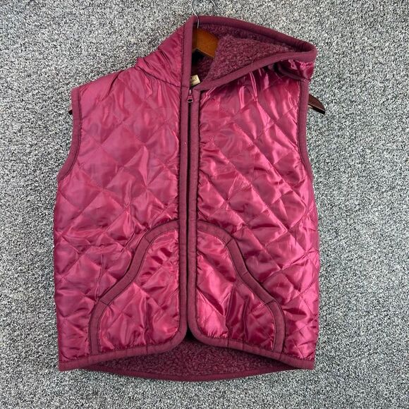 Source Unknown Jackets & Blazers - Unbranded Women's Burgundy and Pink Gilet